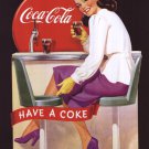 Coca-Cola Lady in Purple by  Unknown 16x20 Art Print Poster 538843