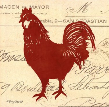 Tuscan Rooster II by Sharyn Sowell 12x12 Art Print Poster 747297
