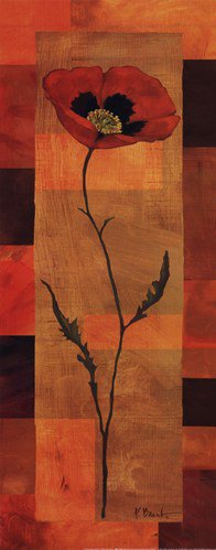 Goa Poppy Panel I by Paul Brent 8x20 Art Print Poster 743236