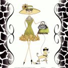 Poosh Poodle Gal by Stacey Hagarman 12x12 Art Print Poster 826396
