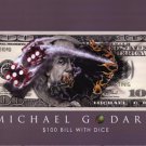 $100 Bill with Dice by Michael Godard 36x24 Art Print Poster 545911
