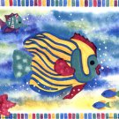 Kissing Fish I by Lila Rose Kennedy 7x5 Art Print Poster 505957