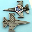 Challenge Coin F-16 fighting FALCON 2 1/2 inch long 1 3/4 in wide Challenge Coin F-16 fighting FALCON 2 1/2 inch long 1 3/4 in wide