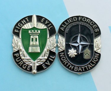 Challenge Coin Allied Forces North Battalion Sword Castle For Excellence