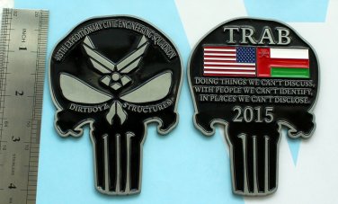 Challenge Coin Punisher Air Force Trab 4 Inch