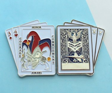 Challange Coin Usaf Air Force F-16 Fighting Falcon Playing Card Joker