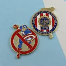 Challenge Coin New York Police NYPD CAPTAIN AMERICA TIMES SQUARE Challenge Coin New York Police NYPD CAPTAIN AMERICA TIMES SQUARE