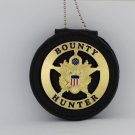 Old West Star Style Bounty Hunter Metal Badge 2 1/4 Inch & Holder