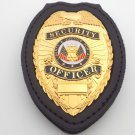 LawPro Deluxe Security Officer Badge 3 INCH TALL & Holder