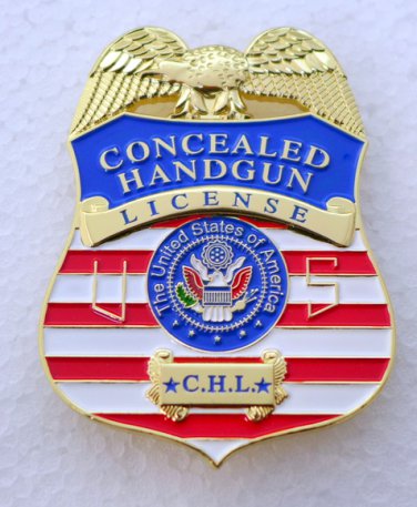 Concealed Carry Handgun License Metal Badge Money Clip