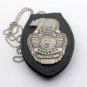 Security Office Guard Metal Badge Grizzly Private & Leather Holder