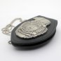 Security Office Guard Metal Badge Grizzly Private & Leather Holder