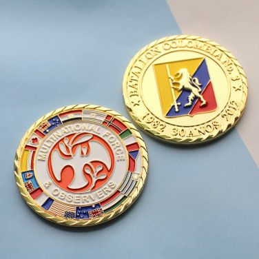 Multinational Force Challenge Coin Observers Batallon Colombia No.3