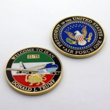 Challenge Coin Donald Trump Welcome To Iran