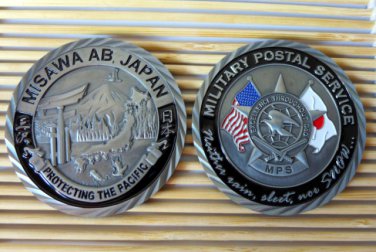 Challenge Coin MILITARY USA POST OFFICE MISAWA AIR FORCE JAPAN