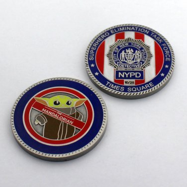 Challenge Coin Nypd New York City Police Times Square Baby Yoda