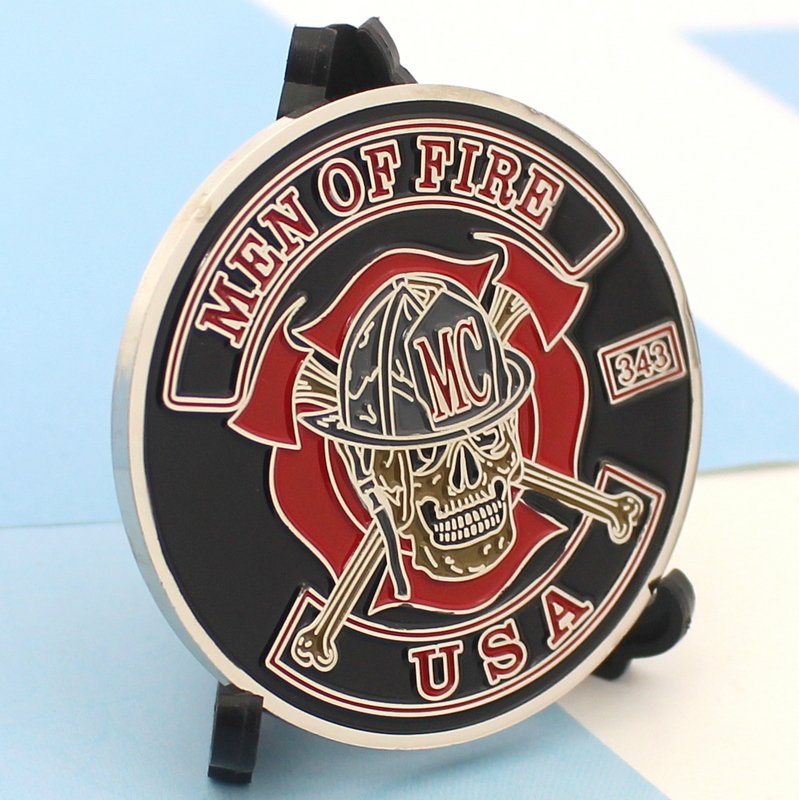 Challenge Coin Fireman Firefighting Fire Motorcycle Riders Club