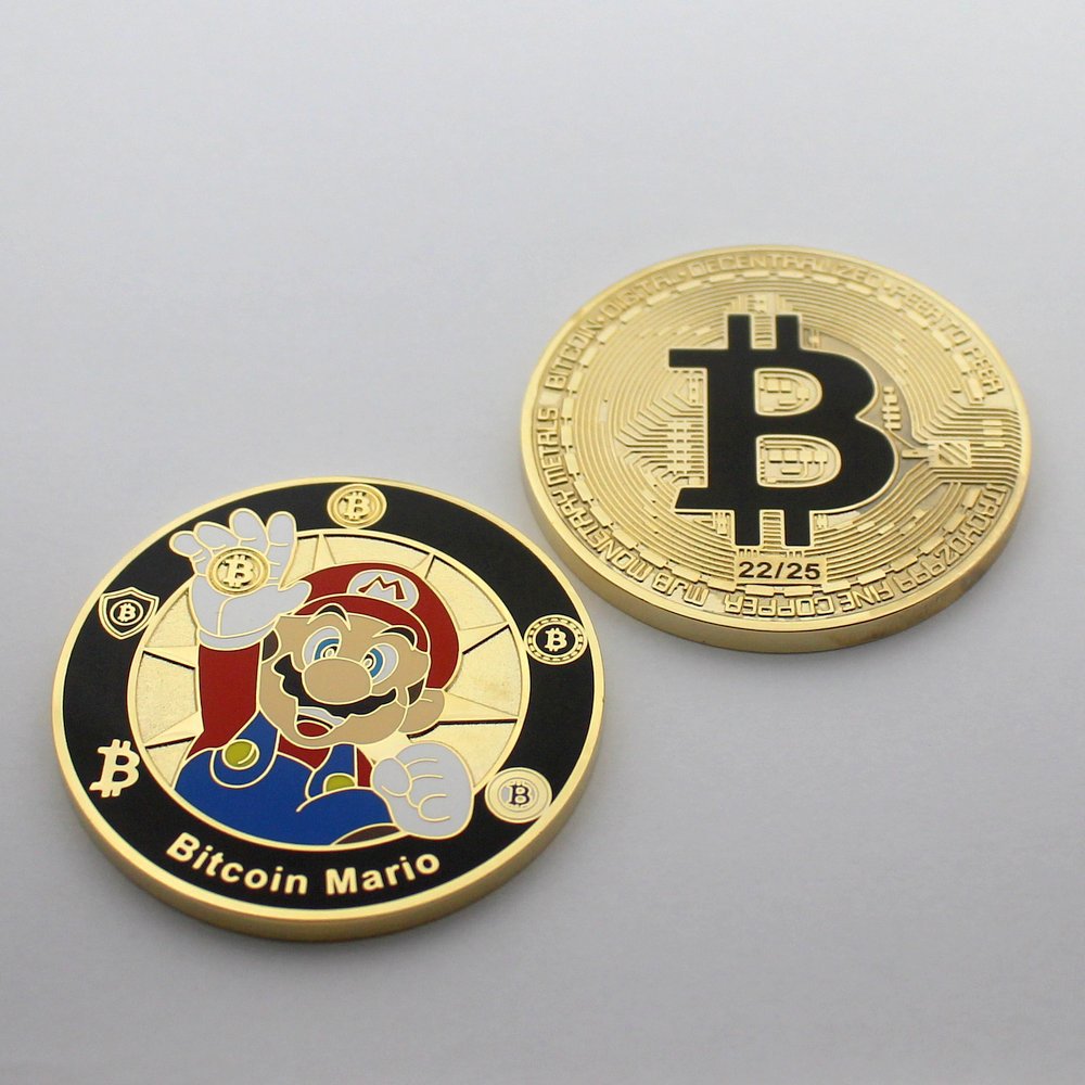 Bitcoin Super Mario Crypto Challenge Coin 2 Inch