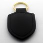 Porsche Leather Crest Keychain Key Chain Ring Auto Car