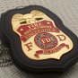Fire Department Firefighter Retired Badge 2 3/4 Inch & Leather Holder