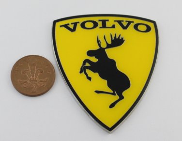 VOLVO Metal Car Emblem Sticker Prancing Moose 3 inch