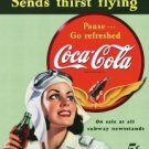 Coke Sends Thirst Flying Tin Sign #1045