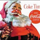 Coke Santa Time Tin Sign #1046
