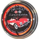 17" Neon Clock - Chevrolet Corvette