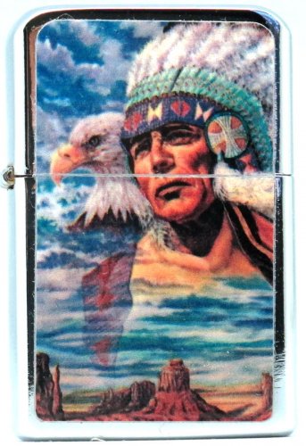 Lighter- Indian Chief & Eagle