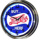 17" Neon Wall Clock- Buy Pepsi Here
