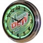 17" Neon Clock-Mountain Dew