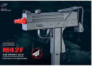 Double Eagle M42F Spring Powered Uzi Airsoft Gun w/ Folding Stock