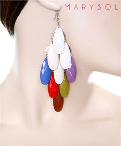 Multi Color Teardrop Earrings
