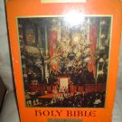 THE HOLY BIBLE-(OLD TEST)DOUAY-CHALLONER TEXT,(NEW TEST/PSALMS)CONFRATERNITY TEXT PAPAL ED. LEATHER!