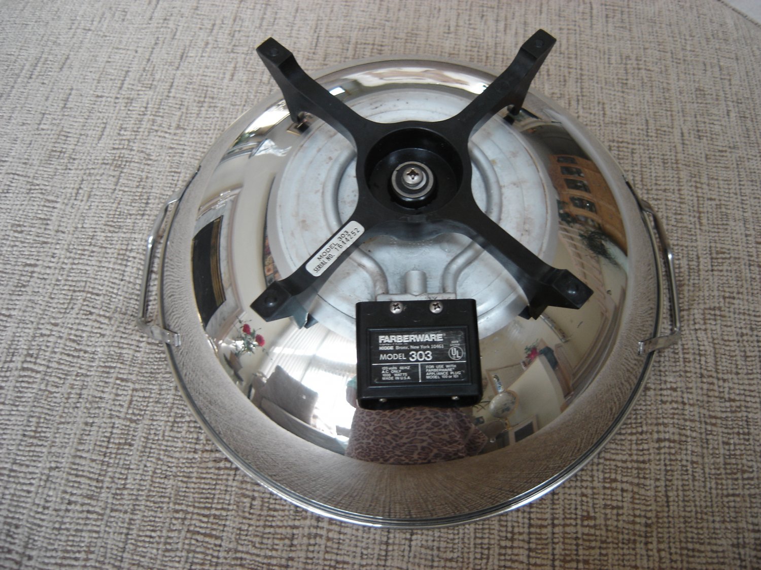 FARBERWARE MODEL 303 ELECTRIC WOK with TEMPURA RACK & MORE STAINLESS