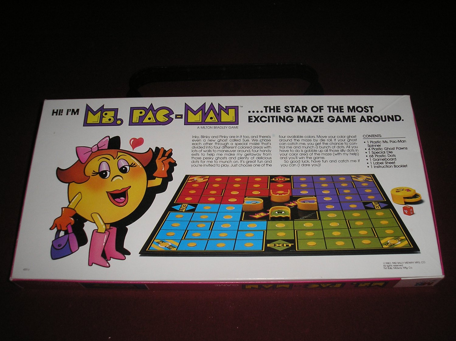 MS. PAC-MAN BOARD GAME from 1982 - MILTON BRADLEY COMPANY - FUN with ...