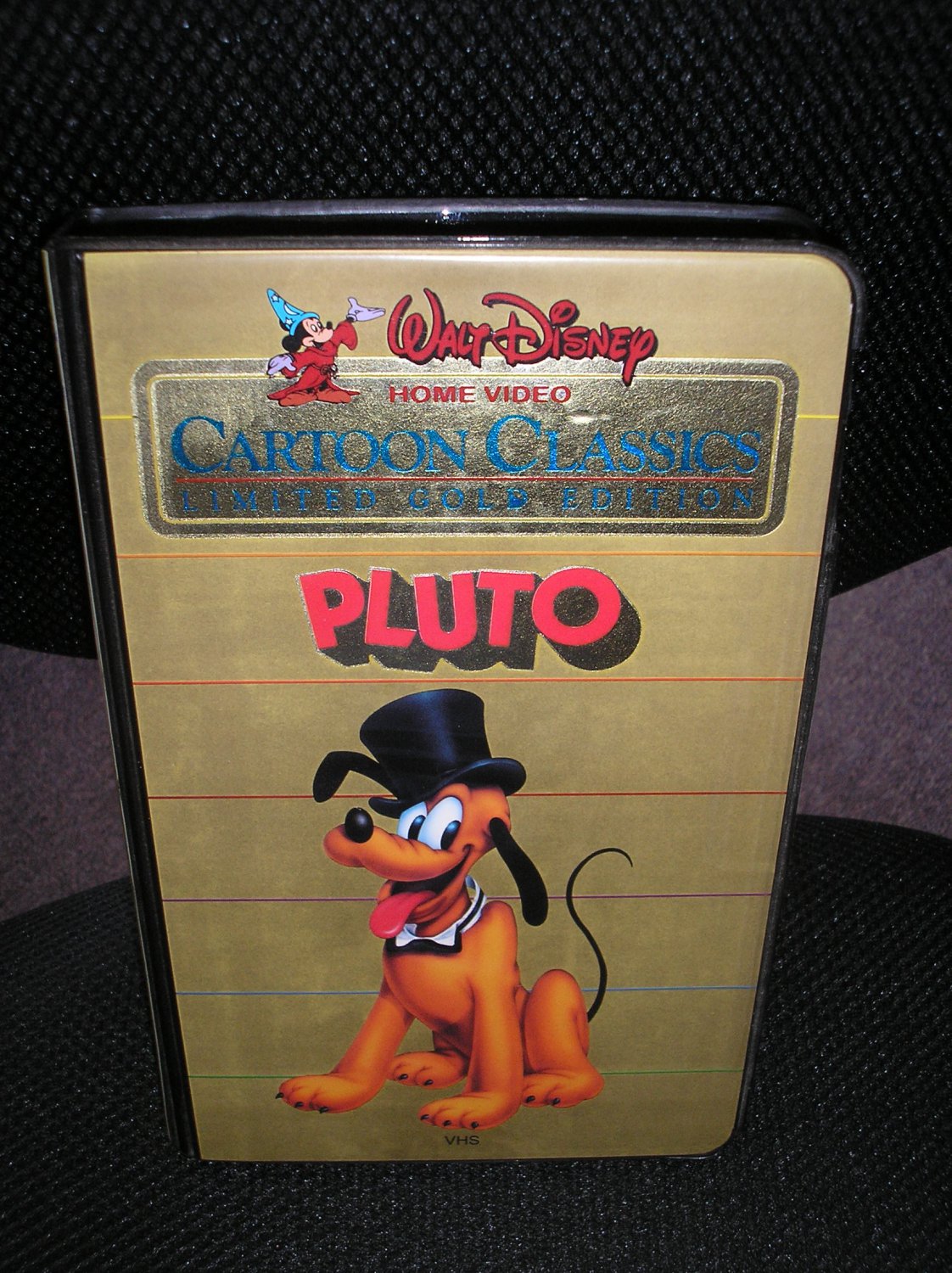 WALT DISNEY CARTOON CLASSICS LIMITED GOLD EDITION:PLUTO VHS TAPE-1984-in  FACTORY PLASTIC-SUPER RARE!