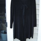 MOTHERHOOD MATERNITY EMPIRE WAIST/CHIFFON LACE-UP "SLINKY" STRETCH BLK PANT SET-COMFY & FLATTERING!