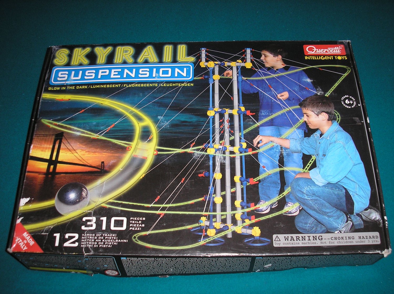 QUERCETTI SKYRAIL SUSPENSION 6450. 310 PCS, 12 YARDS TRACK - GLOW IN