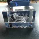 LASER CUT CRYSTAL 3D LION PAPERWEIGHT or DISPLAY COLLECTIBLE in GIFT BOX!