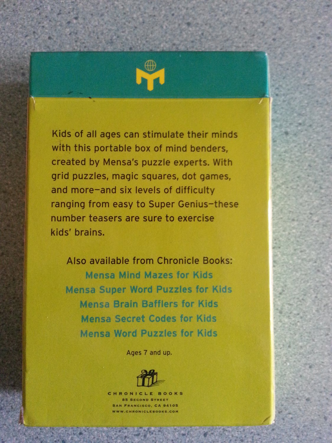 Mensa for Kids: 75 Number Puzzles by Chronicle Books Staff!