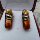 Puros Cigar Figural Novelty Enamel Cufflinks with Bullet Back posts!