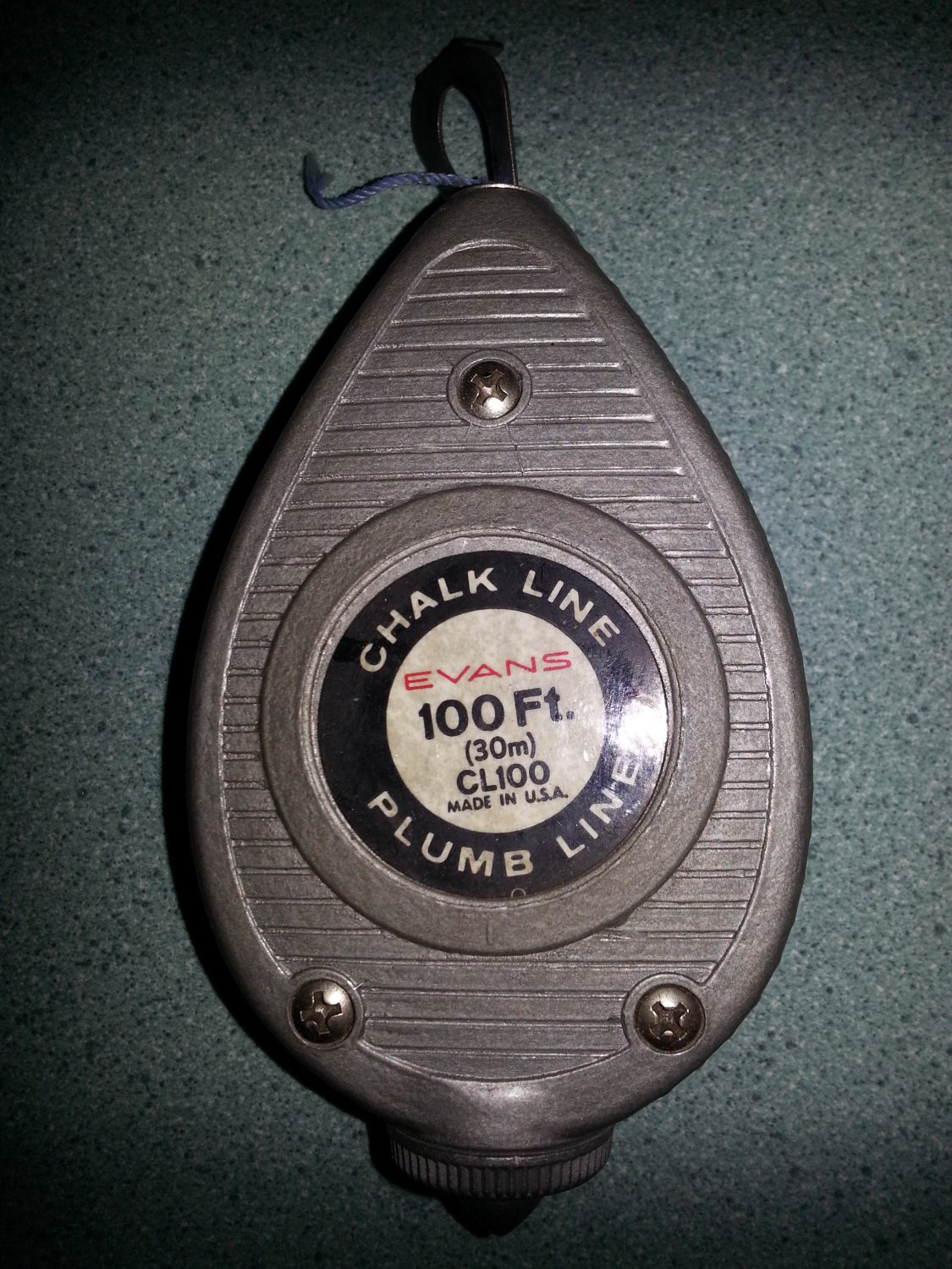 Vintage Evans Dual Purpose Chalk Line Plumb Line Original Box MADE IN
