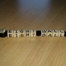Pool Fan Alphabet Bead Keychain - "EIGHT BALL" Complete with an "8 Ball"!