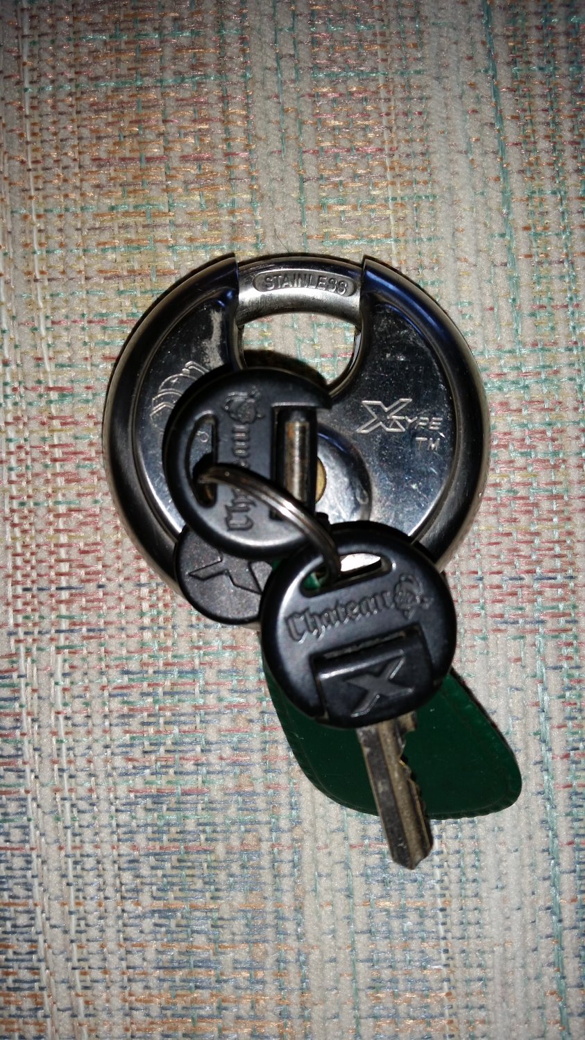 Chateau C99X 2.75" Round Security Lock W/ 2 Keys Silver Stainless Steel!