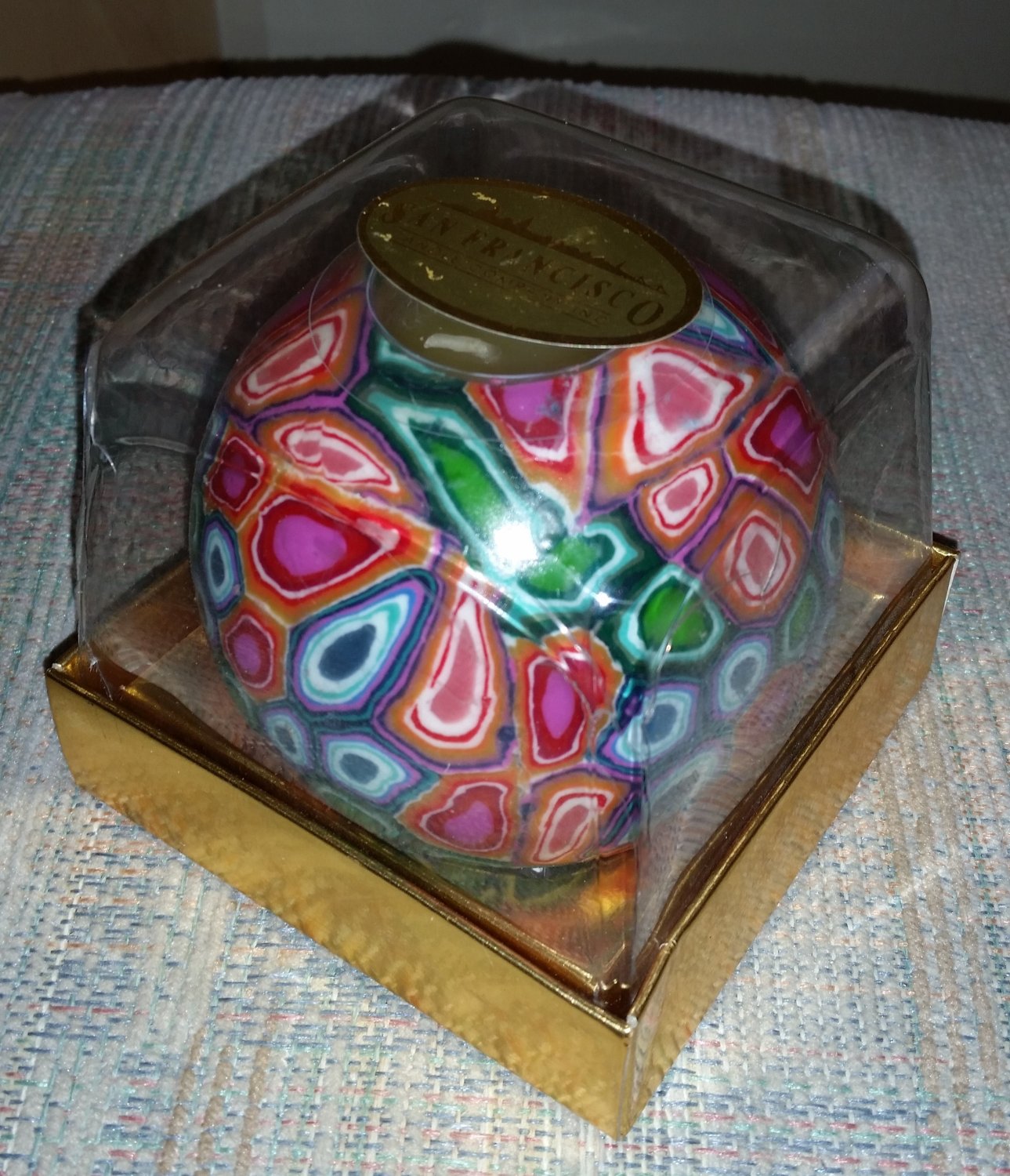 San Francisco Candle Company Multi Color Design Round Millefiori Candle