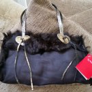 CLAUDIA FIRENZE Genuine Fur-Lined Suede Hand Bag Purse Tote - NEW WITH TAG! CLAUDIA FIRENZE Genuine Fur-Lined Suede Hand Bag Purse Tote - NEW WITH TAG!