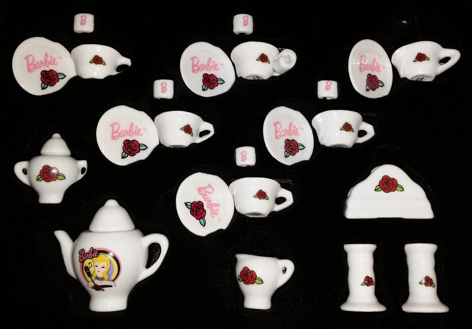 barbie miniature tea set