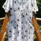 ASTARTE Plus Size Designer Custom Made WHITE & BLACK STRETCH LACE DRESS, 1X - 2X - AIRY!