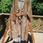 ASTARTE Plus Size Designer Custom Made LEOPARD JACKET DUSTER, OSFM!